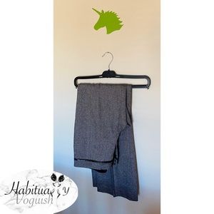 Express Wool Bootcut Dress Pants Faux Leather trim